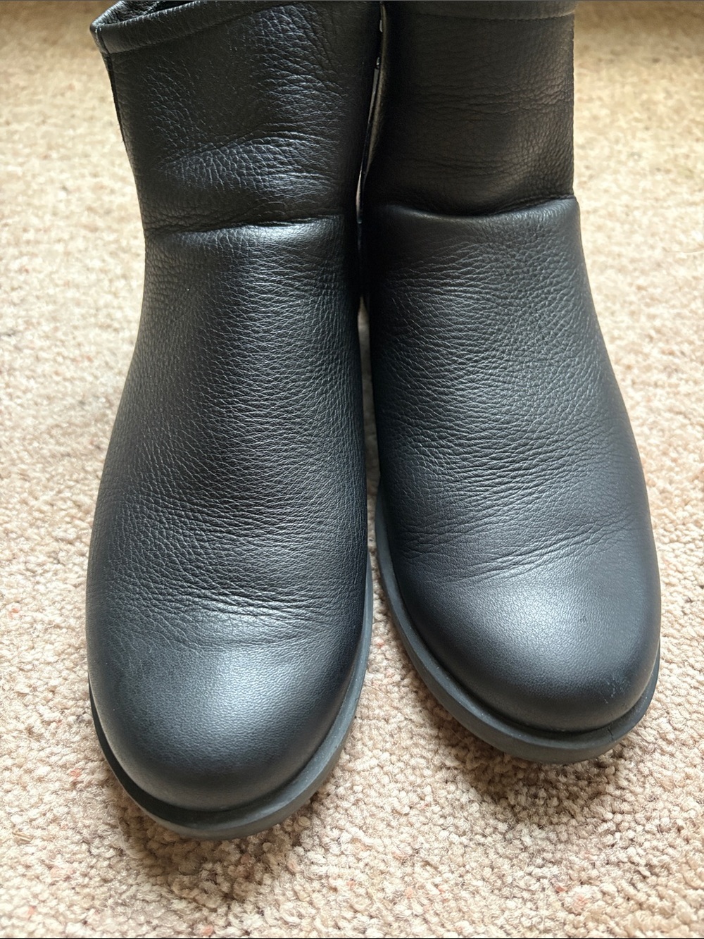 Arche Black Leather Minimalist Ankle Boots Size 38 luxury France designer - Picture 2 of 8